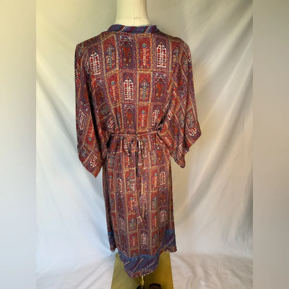 Anthropologie Tiny Omina Kimono Dress Boho Festival Sz Medium - Picture 6 of 10